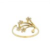 Anillo Flor-Oro Bajo-Piedra Zirconia-AN8103 conpiedra