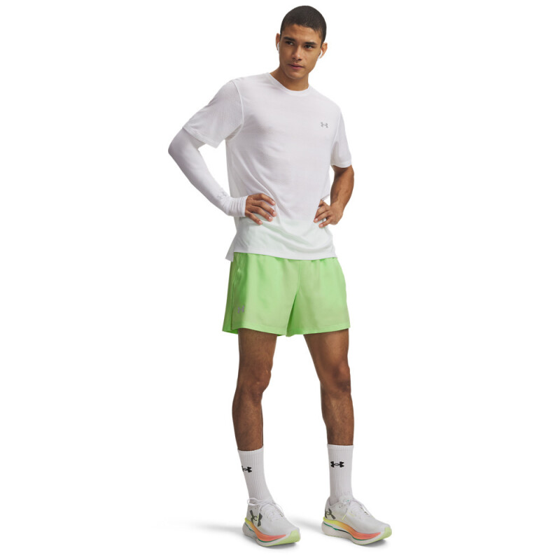 UA LAUNCH 5'' SHORTS-YLW GRN-712