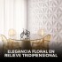 Revestimiento de Pared Panel 3D PVC 50x50cm Diseño Flor Blanco