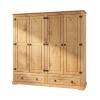 Ropero 4 puertas 2 Cajones Madera - Linea mexicana Natural