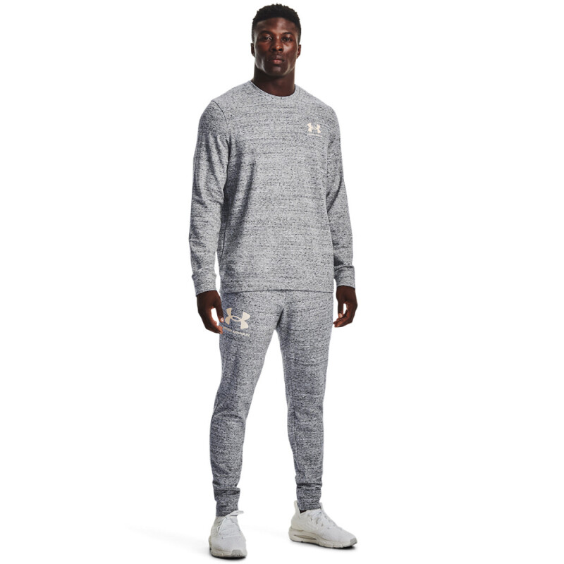 UA Rival Terry LC Crew-WHT WHT-112