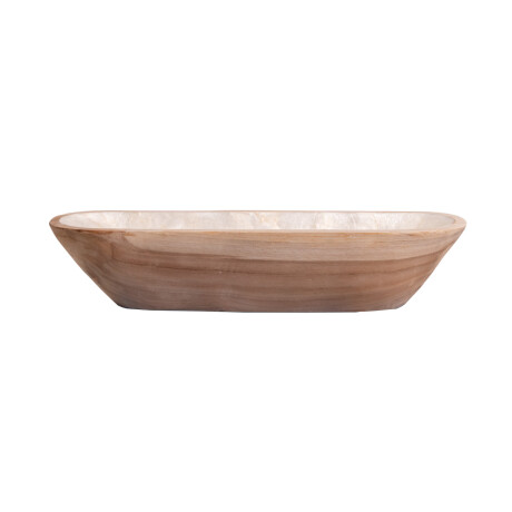 BOWL BOAT 40X10CM, NAT NATURAL/BEIGE NACAR BOAT BOWL SHELL
