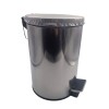 Papelera Metal 8L Plateada N/a