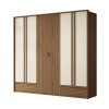 Ropero Demócrata 6 Puertas - Linea Fit Marrón y Arena
