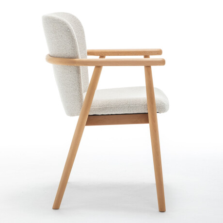 BUTACA DE COMEDOR MADERA NATURAL-BEIGE ALBA