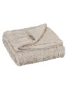 Manta throw MYGGBLOM 130x170 pelo beige Manta throw MYGGBLOM 130x170 pelo beige