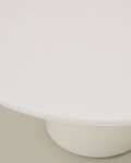 Mesa de centro Albanella de cemento con acabado blanco brillante Ø85 cm