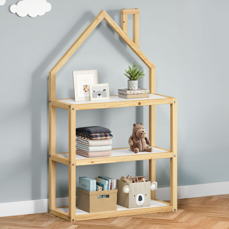 ESTANTERIA BILBIOTECA MADERA MACIZA DORMITORIO Madera / blanco