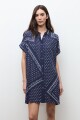 Tunica estampa Paisley azul marino