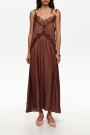 VESTIDO ENCAJE Marron
