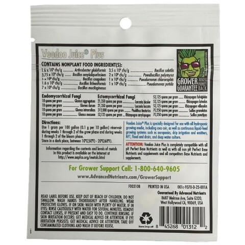 VOODOO JUICE PLUS ADVANCED NUTRIENTS (PACK X25 UN.)