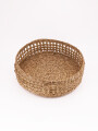 BANDEJA REDONDA TEJIDA MARRON