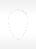 Collar Con Barras Y Circonitas - Plata De Ley 925 plateado
