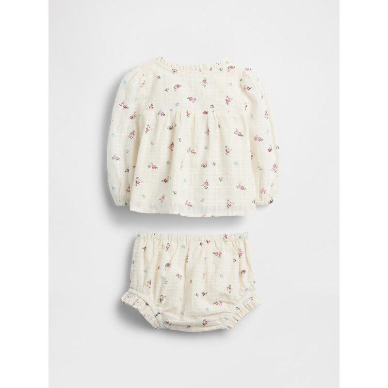 G LS LACE BBL SET IVORY FROST FLORAL