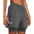 UA LAUNCH 5'' 2-IN-1 SHORTS-GRY GRY-025