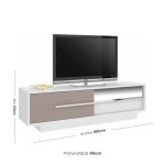 RACK - 65' CON ESPEJO BLANCO LACCA