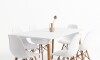 Juego de comedor 6 sillas Eames 120 Blanco