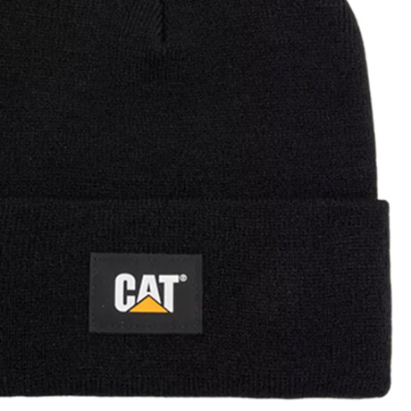 Gorro Caterpillar Label Cuff Beanie - Black Black
