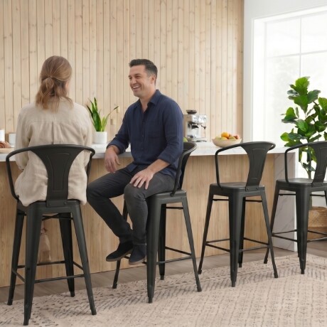 SILLA TOLIX METALICA CON POSABRAZOS Silla Tolix Metálica Con Posabrazos Negra