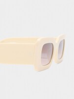 Gafas De Sol Rectangulares beige