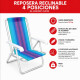 Set x2 Silla reclinable 4 posiciones aluminio VIOLETA