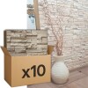 Placa Autoadhesiva Revestimiento Pared pack 10 Un Piedra Oscura