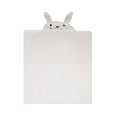 Toalla Capucha con Forma de Bebé 75 x 75 cm Conejo