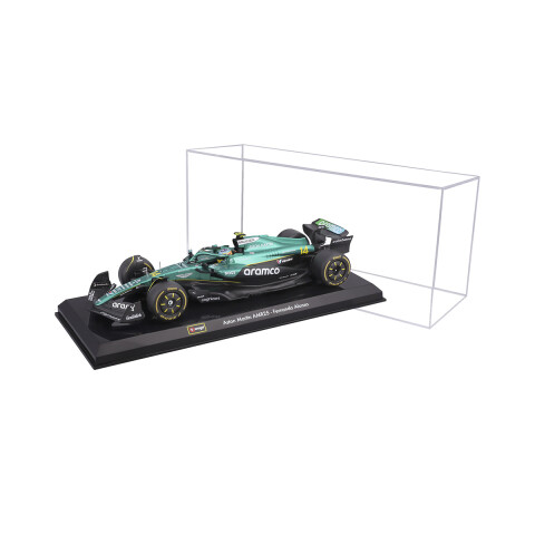 Auto Bburago Formula 1 Aston Martin Aramco con Exhibidor Escala 1:24 U