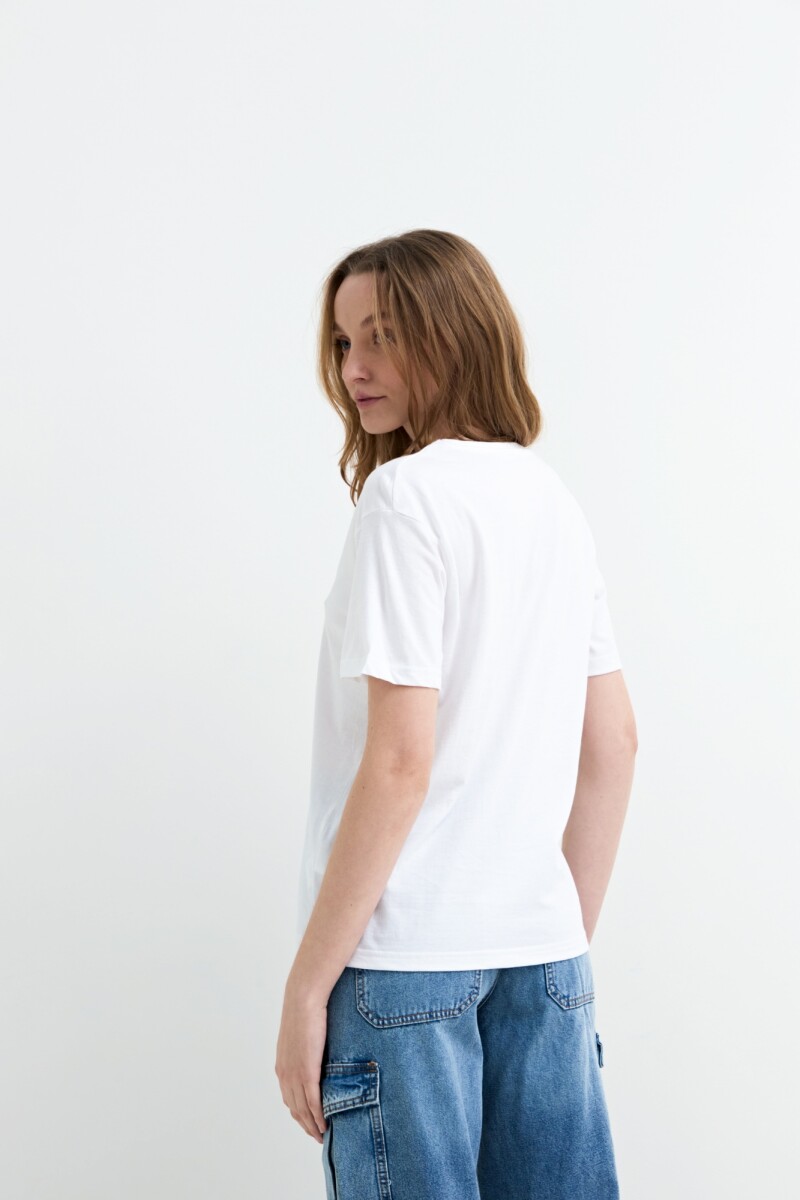 Remera m/c estampada Daiquiri BLANCO