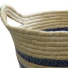 Canasto - Mimbre Nat/Azul - 28x31 cm Canasto - Mimbre Nat/Azul - 28x31 cm