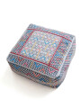 PUFF CUADRADO TEXTIL ETNICO CORAL CORAL