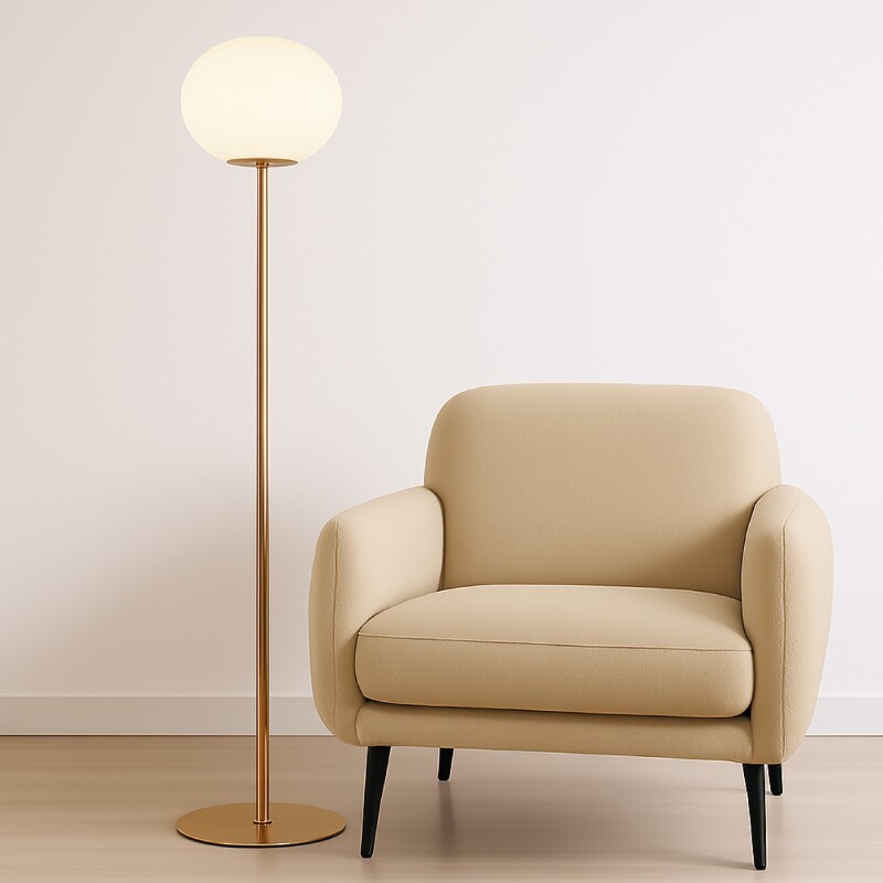 ARTEFACTO DECORATIVO DE PIE PIREO - NEGRO Luminaria de Pie Pireo Blanco