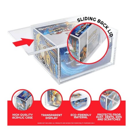 Protector Acrilico Trasparente Para Cajas De Sobres Pokemon *No incluye caja de sobres* Protector Acrilico Trasparente Para Cajas De Sobres Pokemon *No incluye caja de sobres*