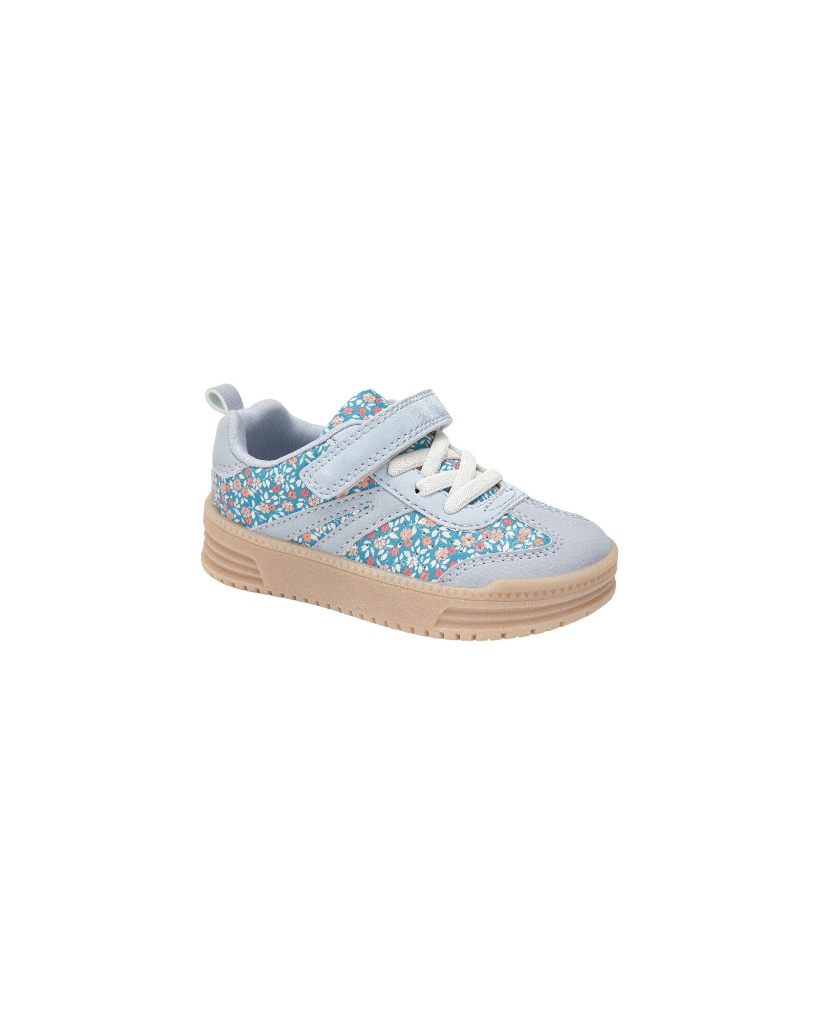 Championes con velcro, diseño floral, azules Sin color
