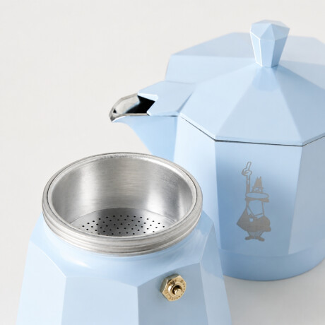 Cafetera Moka Exclusive Celeste 270ml 6 Tazas Bialetti Cafetera Moka Exclusive Celeste 270ml 6 Tazas Bialetti
