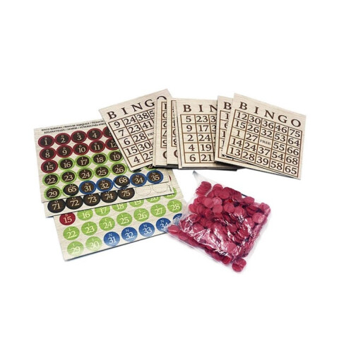 Bingo Clásico con Fichas y Tableros Black&Gold U