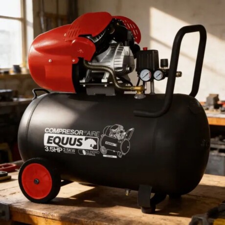 COMPRESOR EQUUS 3.5HP 100LTS C/ACEITE DOBLE CILINDRO COMPRESOR EQUUS 3.5HP 100LTS C/ACEITE DOBLE CILINDRO