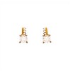 Caravanas Zirconias y oro - Oro bajo - Zirconia- CA8077 sinpiedra