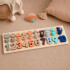 Juego Educativo de Madera con Números y Ábaco Tipo Montessori Beige