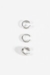 Set earcuff triple bold plateado