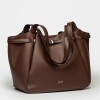 Bolso Marble en efecto cuero graneado Marron