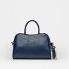 Cartera de mano The Club en cuero graneado Marine Blue