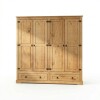 Ropero 4 puertas 2 Cajones Madera - Linea mexicana Natural
