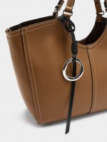 Bolso Tote Liso Con Cierre De Cremallera camel