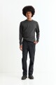 Pantalón recto NEGRO