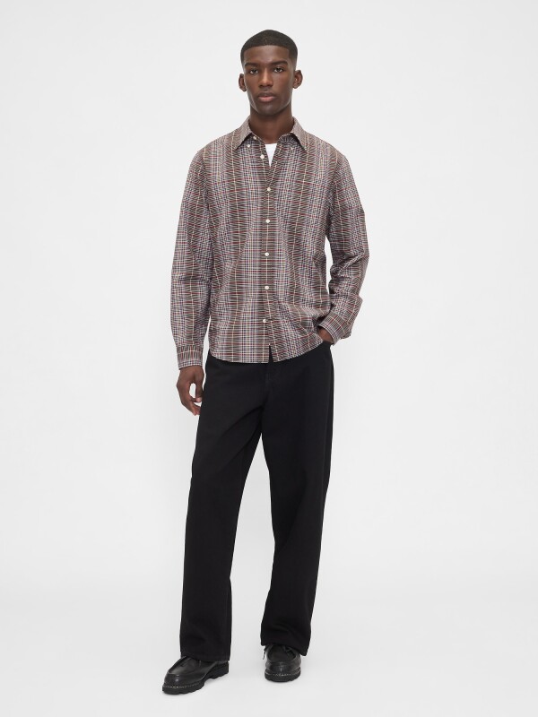 LS OX BAS STANDARD FIT BROWN MULTI PLAID
