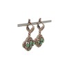 Caravanas Flor - Raíz de esmeralda - Plata 925 - esmeralda - CA8439 conpiedra