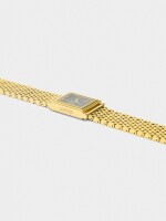 Reloj Cuadrado Con Pulsera De Acero Inoxidable dorado