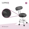 Taburete Banco Elam Eco cuero Premium Negro