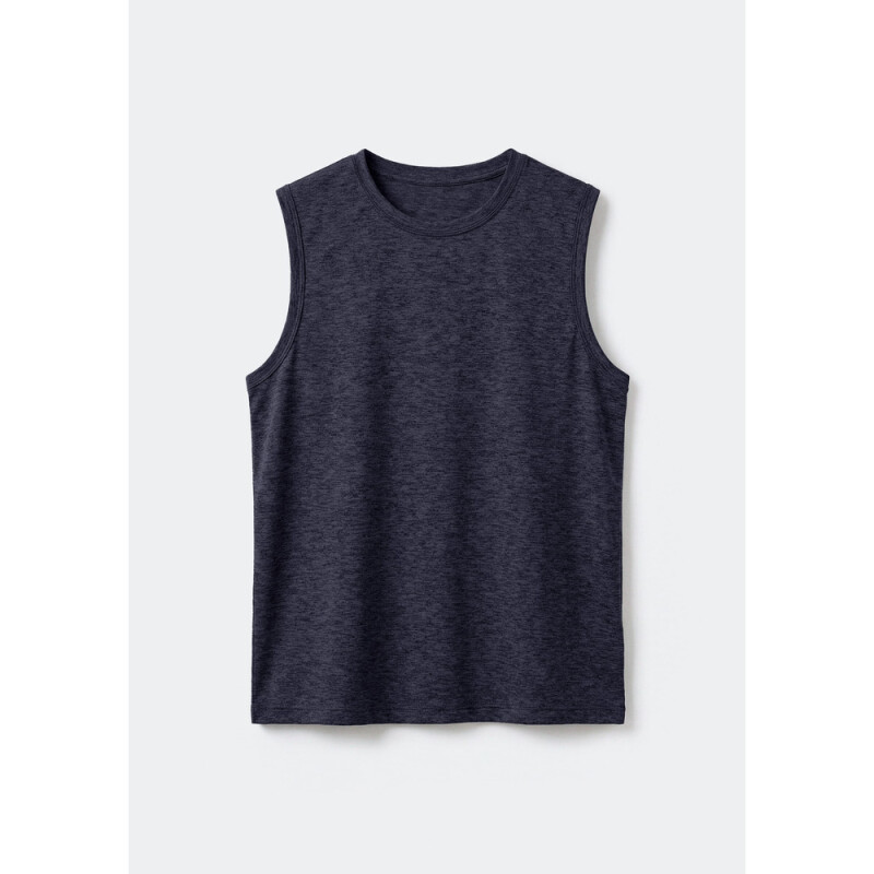 CAMISETA REGATA MASC PRETO MESCLA